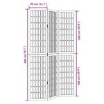 Casa si Gradina - Decoratiuni - Pereti despartitori si paravane - Paravan camera 3 panouri, alb, lemn masiv paulownia - Infinity.ro