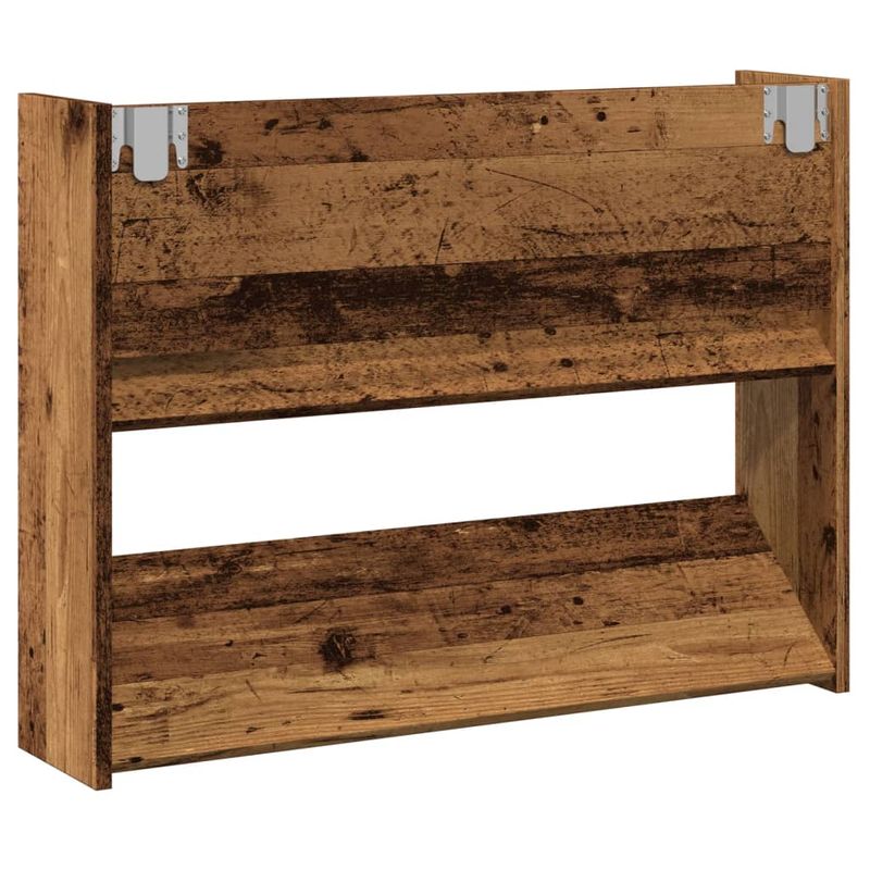 Casa si Gradina - Mobilier - Organizare si depozitare - Organizator incaltaminte - Pantofar de perete, lemn vechi, 80x18x60 cm, lemn prelucrat - Infinity.ro