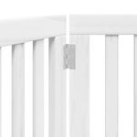 Petshop - Accesorii petshop - Culcusuri si custi - Custi interior si exterior - Poarta pentru caini pliabila, 3 panouri, alb, 150 cm, lemn plop - Infinity.ro