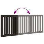 Petshop - Accesorii petshop - Culcusuri si custi - Custi interior si exterior - Poarta pentru caini pliabila 3 panouri negru, 150 cm, lemn plop - Infinity.ro