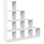 Casa si Gradina - Mobilier - Biblioteci si rafturi - Biblioteci - Biblioteca/separator 4 niveluri, alb, 131,5x29x131,5 cm lemn - Infinity.ro