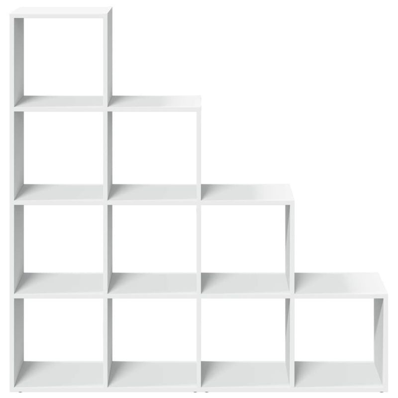 Casa si Gradina - Mobilier - Biblioteci si rafturi - Biblioteci - Biblioteca/separator 4 niveluri, alb, 131,5x29x131,5 cm lemn - Infinity.ro