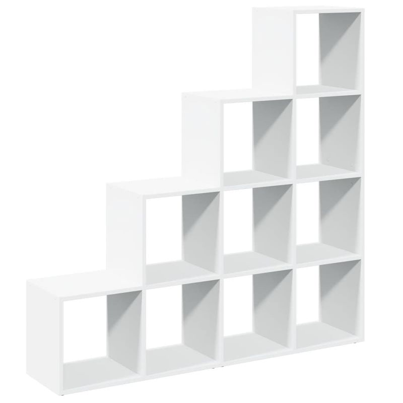 Casa si Gradina - Mobilier - Biblioteci si rafturi - Biblioteci - Biblioteca/separator 4 niveluri, alb, 131,5x29x131,5 cm lemn - Infinity.ro