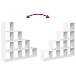 Casa si Gradina - Mobilier - Biblioteci si rafturi - Biblioteci - Biblioteca/separator 4 niveluri, alb, 131,5x29x131,5 cm lemn - Infinity.ro