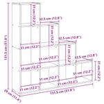 Casa si Gradina - Mobilier - Biblioteci si rafturi - Biblioteci - Biblioteca/separator 4 niveluri, alb, 131,5x29x131,5 cm lemn - Infinity.ro
