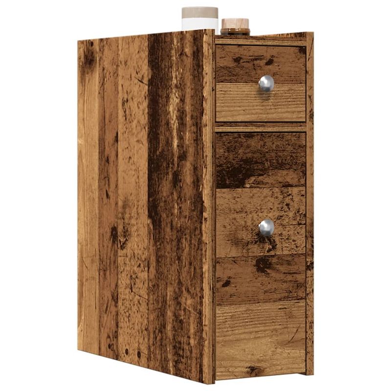 Casa si Gradina - Mobilier - Dulapuri si sifoniere - Dulapuri - Dulap de baie ingust cu roti, lemn vechi, lemn prelucrat - Infinity.ro