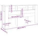 Casa si Gradina - Mobilier - Dulapuri si sifoniere - Dulapuri - Tablie pat/dulap lemn artizanal 200x18,5x102,5cm lemn prelucrat - Infinity.ro
