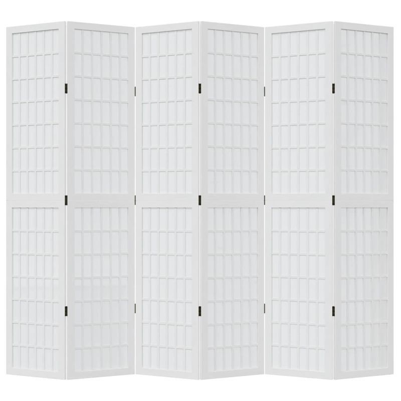 Casa si Gradina - Decoratiuni - Pereti despartitori si paravane - Paravan camera 6 panouri, alb, lemn masiv paulownia - Infinity.ro