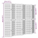 Casa si Gradina - Decoratiuni - Pereti despartitori si paravane - Paravan camera 6 panouri, alb, lemn masiv paulownia - Infinity.ro