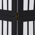 Casa si Gradina - Decoratiuni - Pereti despartitori si paravane - Paravan de camera cu 4 panouri, negru, lemn masiv paulownia - Infinity.ro