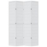 Casa si Gradina - Decoratiuni - Pereti despartitori si paravane - Paravan camera 4 panouri, alb, lemn masiv paulownia - Infinity.ro