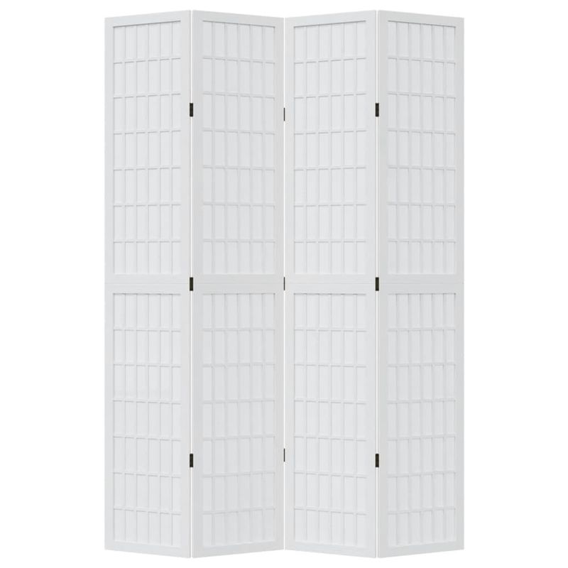 Casa si Gradina - Decoratiuni - Pereti despartitori si paravane - Paravan camera 4 panouri, alb, lemn masiv paulownia - Infinity.ro