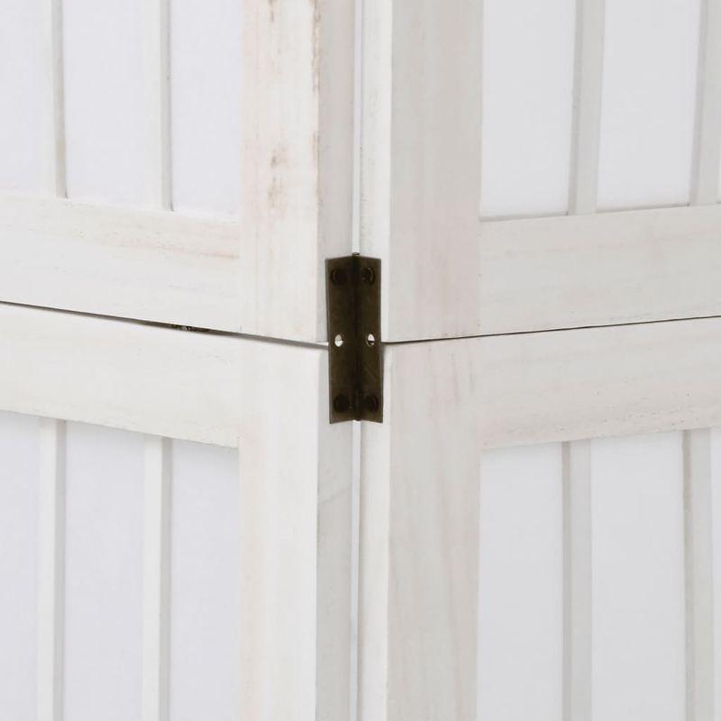 Casa si Gradina - Decoratiuni - Pereti despartitori si paravane - Paravan camera 4 panouri, alb, lemn masiv paulownia - Infinity.ro