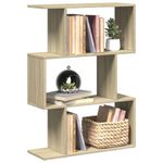 Casa si Gradina - Mobilier - Biblioteci si rafturi - Biblioteci - Biblioteca/separator 3 niveluri stejar sonoma 70x24x97 cm lemn - Infinity.ro