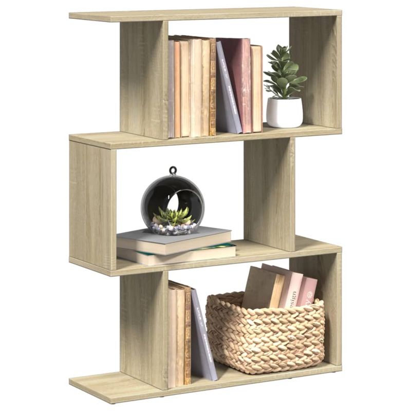 Casa si Gradina - Mobilier - Biblioteci si rafturi - Biblioteci - Biblioteca/separator 3 niveluri stejar sonoma 70x24x97 cm lemn - Infinity.ro