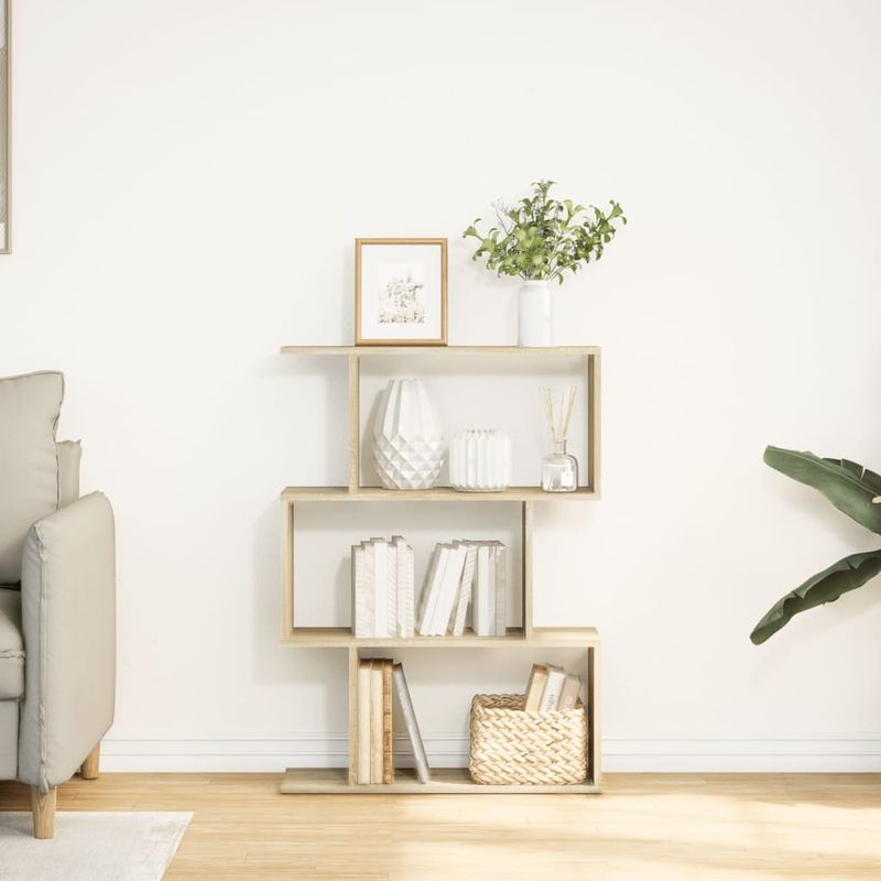Casa si Gradina - Mobilier - Biblioteci si rafturi - Biblioteci - Biblioteca/separator 3 niveluri stejar sonoma 70x24x97 cm lemn - Infinity.ro