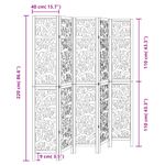 Casa si Gradina - Decoratiuni - Pereti despartitori si paravane - Paravan de camera cu 5 panouri, negru, lemn masiv paulownia - Infinity.ro