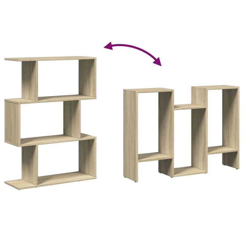 Casa si Gradina - Mobilier - Biblioteci si rafturi - Biblioteci - Biblioteca/separator 3 niveluri stejar sonoma 70x24x97 cm lemn - Infinity.ro