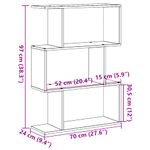 Casa si Gradina - Mobilier - Biblioteci si rafturi - Biblioteci - Biblioteca/separator 3 niveluri stejar sonoma 70x24x97 cm lemn - Infinity.ro