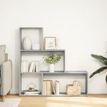 Casa si Gradina - Mobilier - Biblioteci si rafturi - Biblioteci - Biblioteca/separator 3 niveluri gri sonoma 123x29x123 cm lemn - Infinity.ro