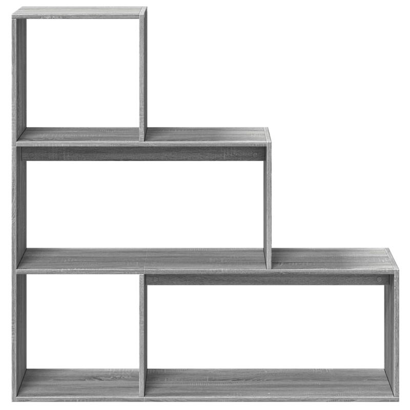 Casa si Gradina - Mobilier - Biblioteci si rafturi - Biblioteci - Biblioteca/separator 3 niveluri gri sonoma 123x29x123 cm lemn - Infinity.ro