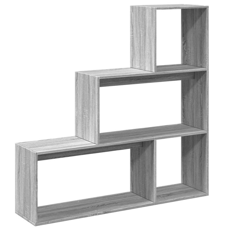 Casa si Gradina - Mobilier - Biblioteci si rafturi - Biblioteci - Biblioteca/separator 3 niveluri gri sonoma 123x29x123 cm lemn - Infinity.ro