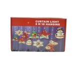 Casa si Gradina - Decoratiuni - Decoratiuni de sezon - Instalatie de Craciun, tip perdea interconectabila, 10 figurine cu jocuri de lumini, Mos Craciun, 3 m - Infinity.ro