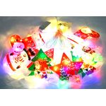 Casa si Gradina - Decoratiuni - Decoratiuni de sezon - Instalatie de Craciun, tip perdea interconectabila, 10 figurine cu jocuri de lumini, Mos Craciun, 3 m - Infinity.ro