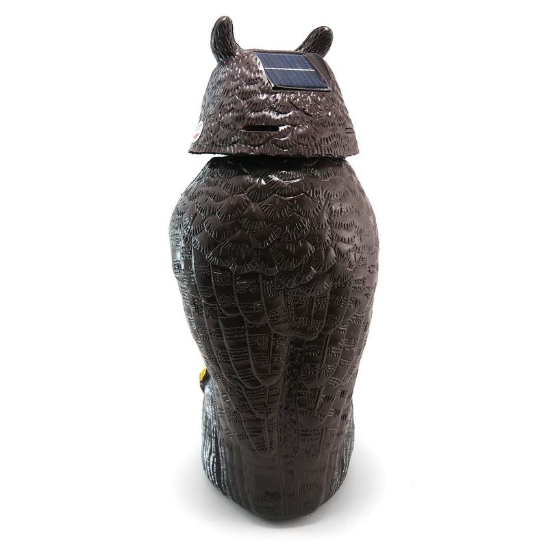 Casa si Gradina - Gradina si terasa - Decoratiuni exterior - Ornamente gradina - Decoratiune / sperietoare daunatori, solara, Bufnita cap rotativ si ochi luminosi, 43cm - Infinity.ro