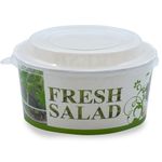 Casa si Gradina - Bucatarie si vesela - Vesela si tacamuri - Farfurii si boluri - Set 50 Boluri pentru salata din carton, cu capac, Capacitate 1100 ML, Model Fresh, meniu fast food la pachet - Infinity.ro