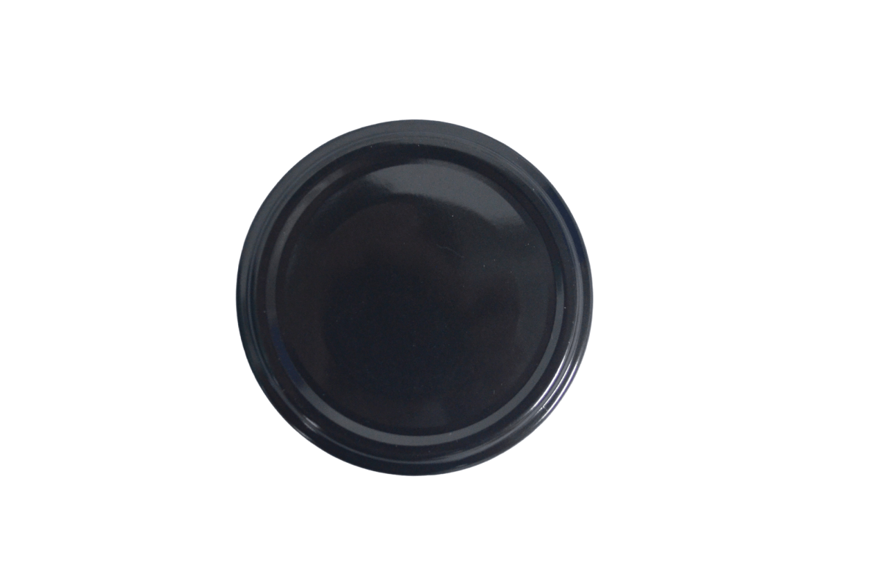 Set 50 capace pentru borcane, FI 66 mm, negre