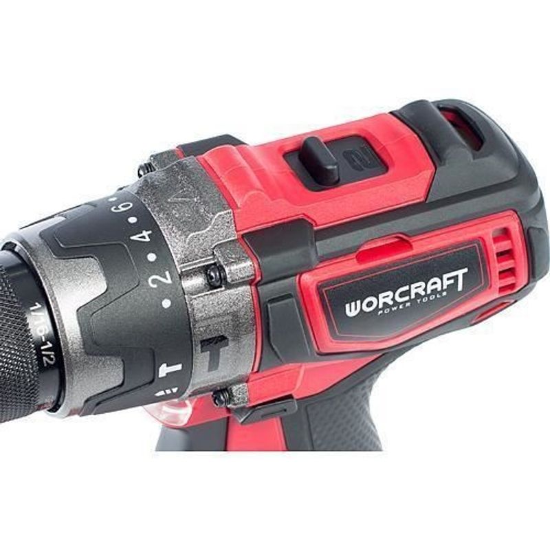 Casa si Gradina - Constructii - Scule electrice si accesorii - Masini de gaurit si insurubat - Masina de gaurit, insurubat (bormasina), cu percutie, 20 V Li-ion (acumulator neinclus), fara perii, mandrina 13 mm, Worcraft - Infinity.ro