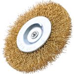 Casa si Gradina - Constructii - Scule electrice si accesorii - Seturi si accesorii pentru gaurit si insurubat - Perie sarma alama, circulara, cu tija, 100 mm, Richmann - Infinity.ro