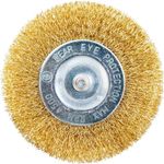 Casa si Gradina - Constructii - Scule electrice si accesorii - Seturi si accesorii pentru gaurit si insurubat - Perie sarma alama, circulara, cu tija, 100 mm, Richmann - Infinity.ro