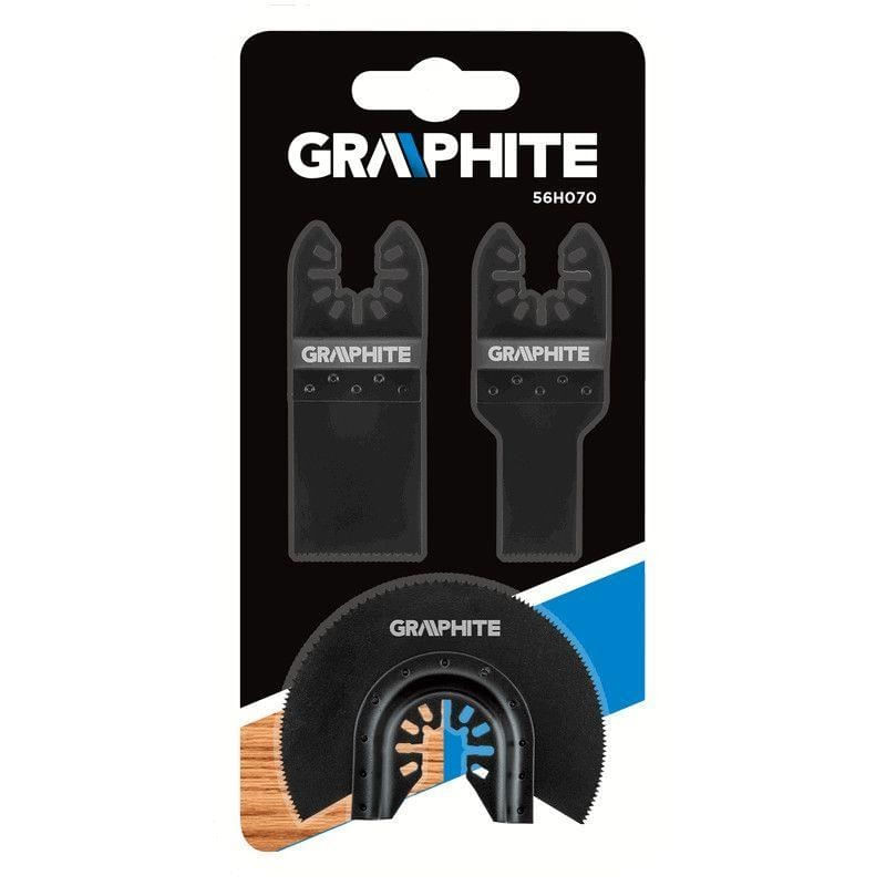 Casa si Gradina - Constructii - Scule electrice si accesorii - Scule multifunctionale si accesorii - Panza/lama fierastrau, pentru multifunctional, cu carbura tungsten, pentru lemn, 3 buc, Graphite - Infinity.ro