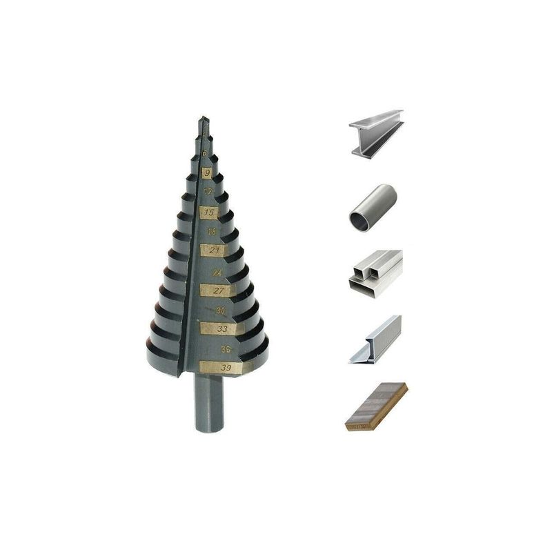 Casa si Gradina - Constructii - Scule electrice si accesorii - Seturi si accesorii pentru gaurit si insurubat - Burghiu pentru metal, in trepte, titan, 4-39 mm, Richmann Exclusive - Infinity.ro