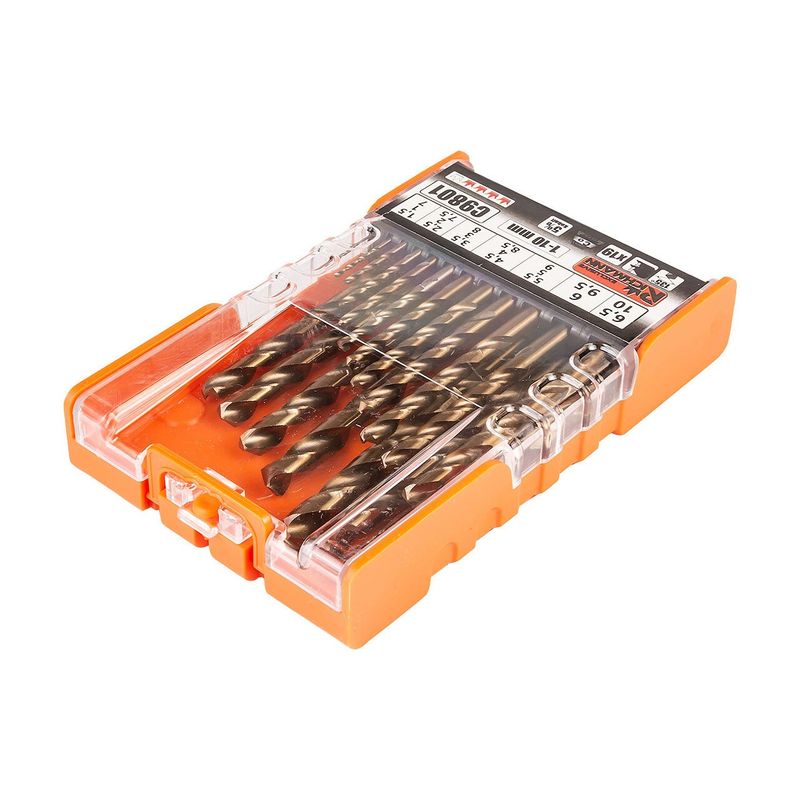 Casa si Gradina - Constructii - Scule electrice si accesorii - Seturi si accesorii pentru gaurit si insurubat - Set 19 burghie cobalt pentru metal, 1-10 mm, Richmann Exclusive - Infinity.ro