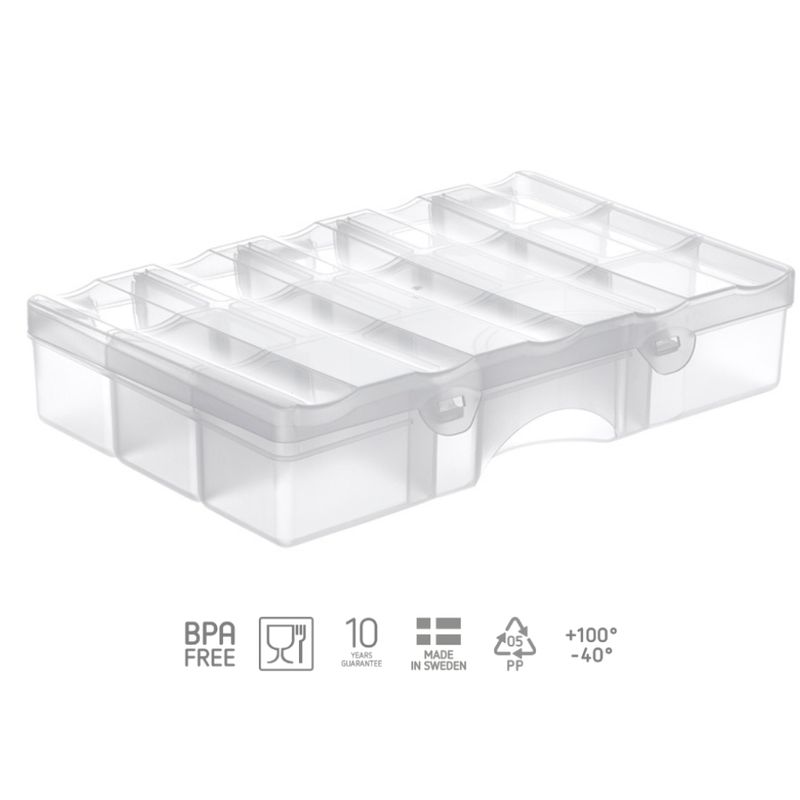 Casa si Gradina - Mobilier - Organizare si depozitare - Cutii depozitare - Cutie organizatoare cu compartimente detasabile L, SmartStore, 39x27x7 cm - Infinity.ro