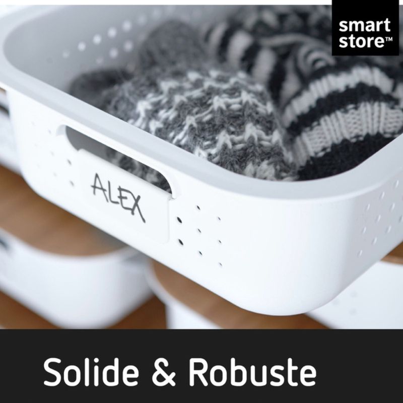 Casa si Gradina - Mobilier - Organizare si depozitare - Cutii depozitare - Cutie depozitare si organizare, SmartStore Recycled 10, din plastic reciclat, Alb, 6L, 37x28x10 cm - Infinity.ro