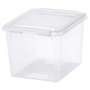 Cutie depozitare si organizare, cu capac, SmartStore Home 3, Plastic fara BPA, Transparent, 21x17x15 cm