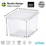 Casa si Gradina - Mobilier - Organizare si depozitare - Cutii depozitare - Cutie depozitare si organizare, cu capac, SmartStore Home 3, Plastic fara BPA, Transparent, 21x17x15 cm - Infinity.ro