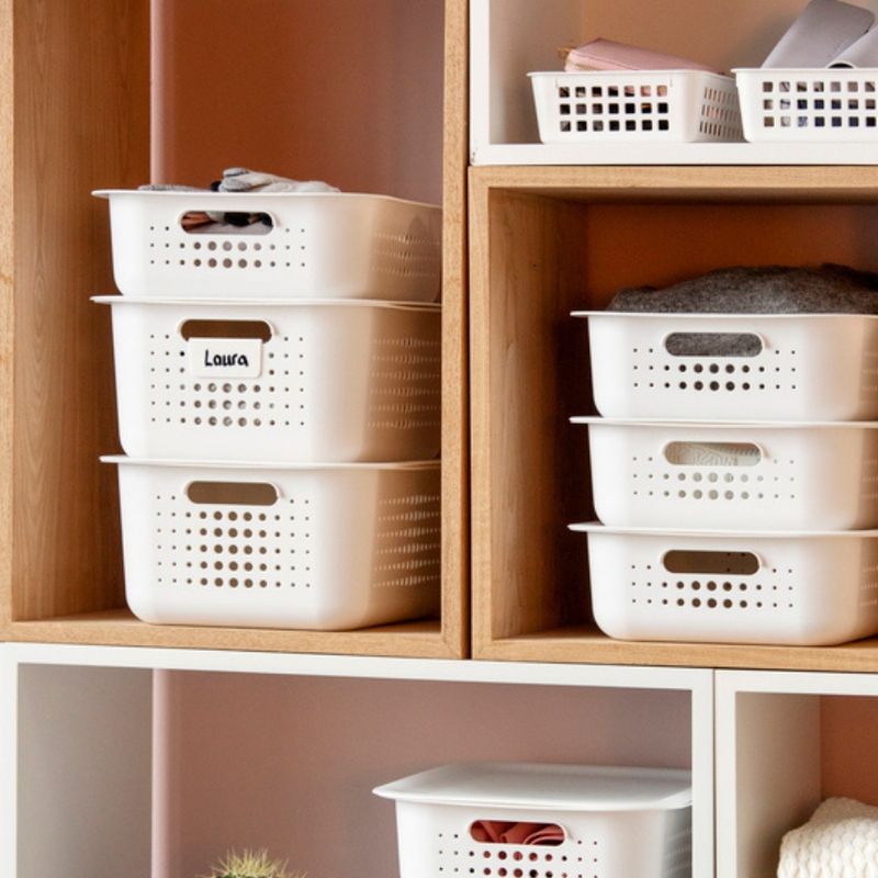 Casa si Gradina - Mobilier - Organizare si depozitare - Cutii depozitare - Cutie depozitare si organizare, SmartStore Recycled 15, din plastic reciclat, Alb, 10L, 37x28x15 cm - Infinity.ro