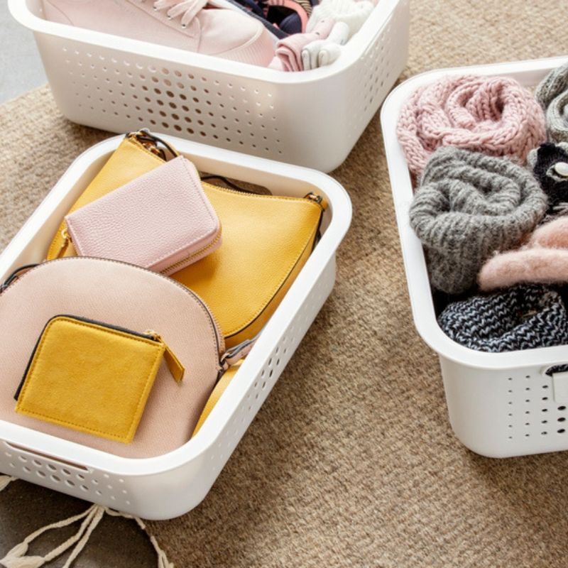 Casa si Gradina - Mobilier - Organizare si depozitare - Cutii depozitare - Cutie depozitare si organizare, SmartStore Recycled 15, din plastic reciclat, Alb, 10L, 37x28x15 cm - Infinity.ro