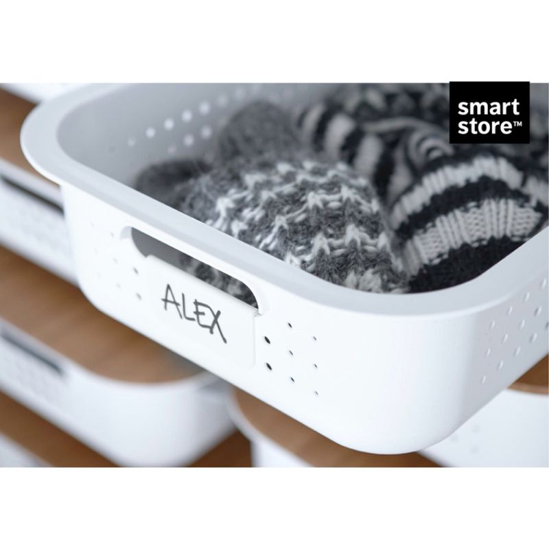 Casa si Gradina - Mobilier - Organizare si depozitare - Cutii depozitare - Cutie depozitare si organizare, SmartStore Recycled 15, din plastic reciclat, Alb, 10L, 37x28x15 cm - Infinity.ro