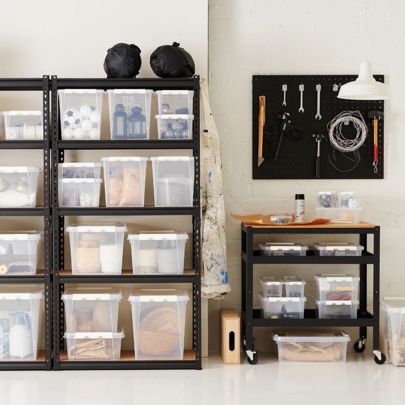 Casa si Gradina - Mobilier - Organizare si depozitare - Cutii depozitare - Cutie depozitare si organizare, cu capac, SmartStore Home 10, Plastic fara BPA, Transparent, 34x25x16 cm - Infinity.ro