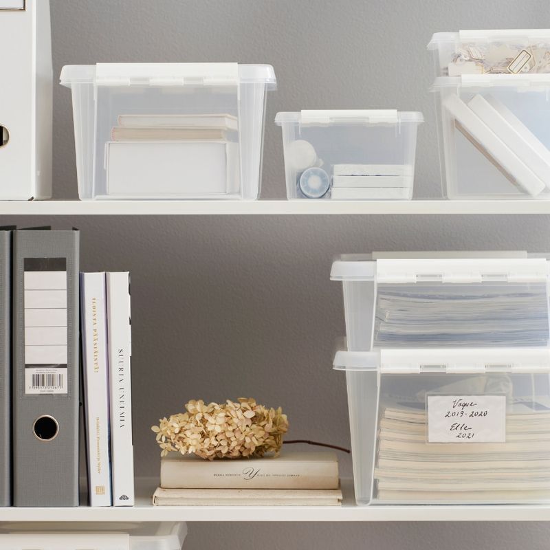 Casa si Gradina - Mobilier - Organizare si depozitare - Cutii depozitare - Cutie depozitare si organizare, cu capac, SmartStore Home 10, Plastic fara BPA, Transparent, 34x25x16 cm - Infinity.ro
