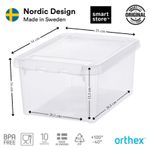 Casa si Gradina - Mobilier - Organizare si depozitare - Cutii depozitare - Cutie depozitare si organizare, cu capac, SmartStore Home 10, Plastic fara BPA, Transparent, 34x25x16 cm - Infinity.ro
