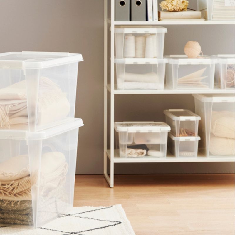 Casa si Gradina - Mobilier - Organizare si depozitare - Cutii depozitare - Cutie depozitare si organizare, cu capac, SmartStore Home 10, Plastic fara BPA, Transparent, 34x25x16 cm - Infinity.ro