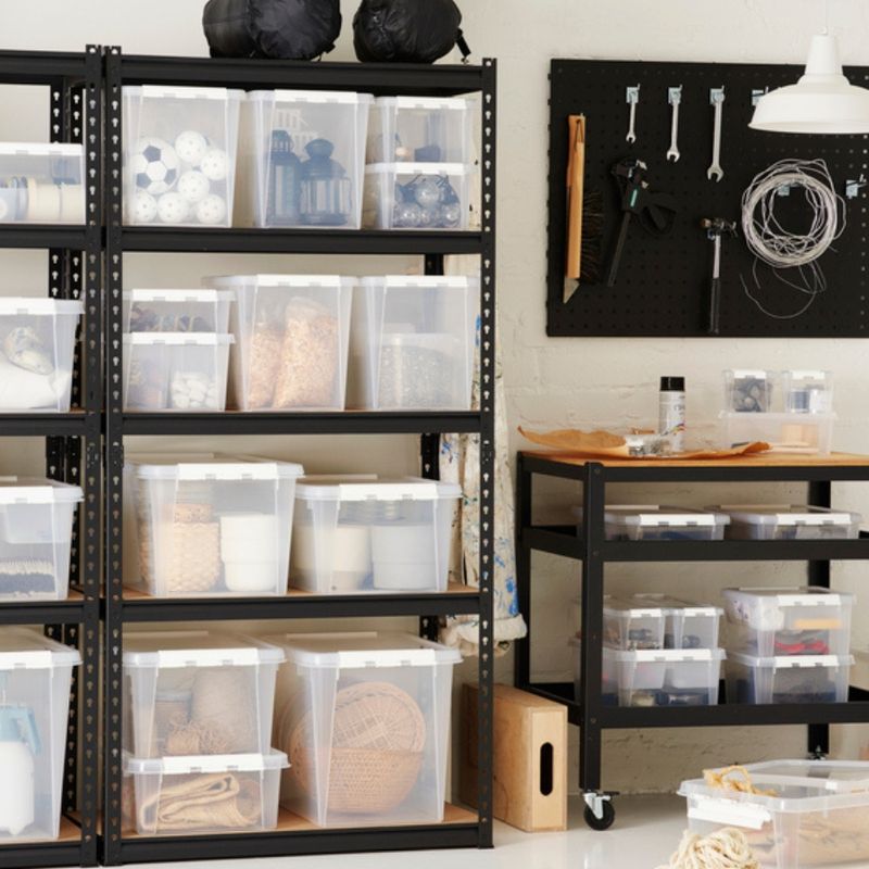 Casa si Gradina - Mobilier - Organizare si depozitare - Cutii depozitare - Cutie depozitare si organizare, cu capac, SmartStore Home 3, Plastic fara BPA, Transparent, 21x17x15 cm - Infinity.ro