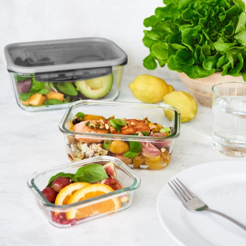 Casa si Gradina - Bucatarie si vesela - Vase pentru gatit - Vase termorezistente - Vas termorezistent, multifunctional, cu capac din plastic, Orthex, 0.75L, 18x13.5x7 cm - Infinity.ro